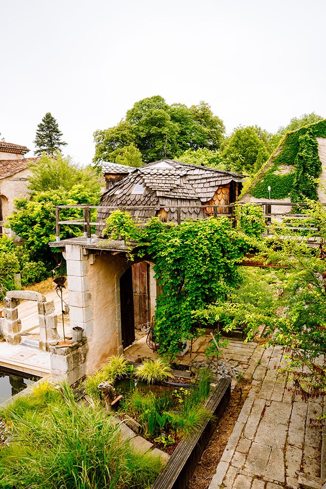 Vue sur le logement insolite du gîte La truie qui file dans le Tarn