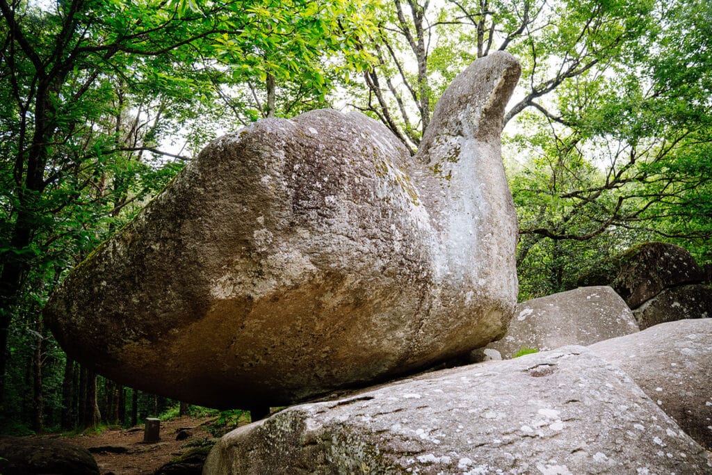 Rocher en forme de main sur le Sentier des Merveilles